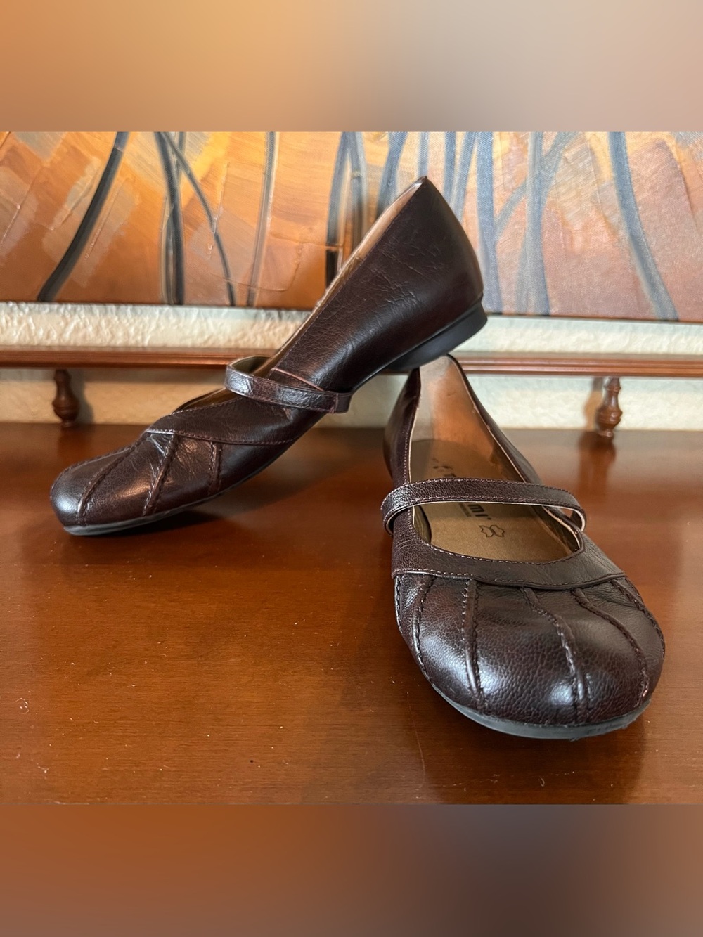 Tatami Dark brown Mary Jane Leather Flats